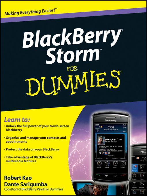 Title details for BlackBerry Storm For Dummies® by Robert Kao - Available